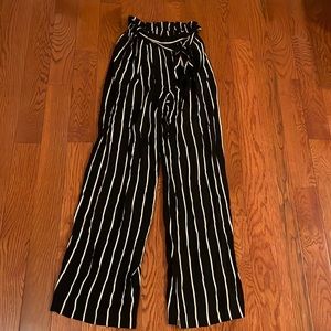 White, Brown & Black Stripe Pant